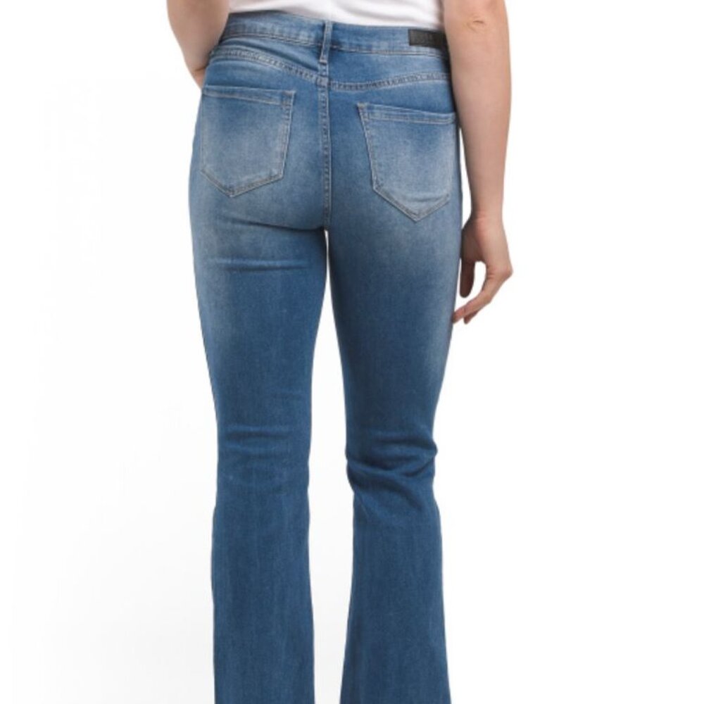 NWT NICOLE MILLER NEW YORK High Rise Embroidered Bootcut Jeans Size 10 - Picture 3 of 13